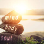 Holistic health concept of zen stones / Concept body, mind, soul, spirit